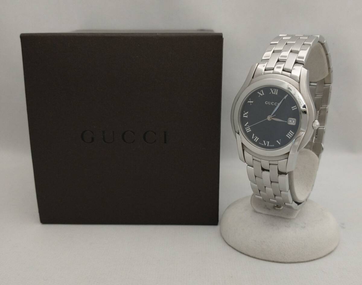 全ての GUCCI ジャンク - Yahoo!オークション グッチ/5500L/0187 箱付 時計 男性用