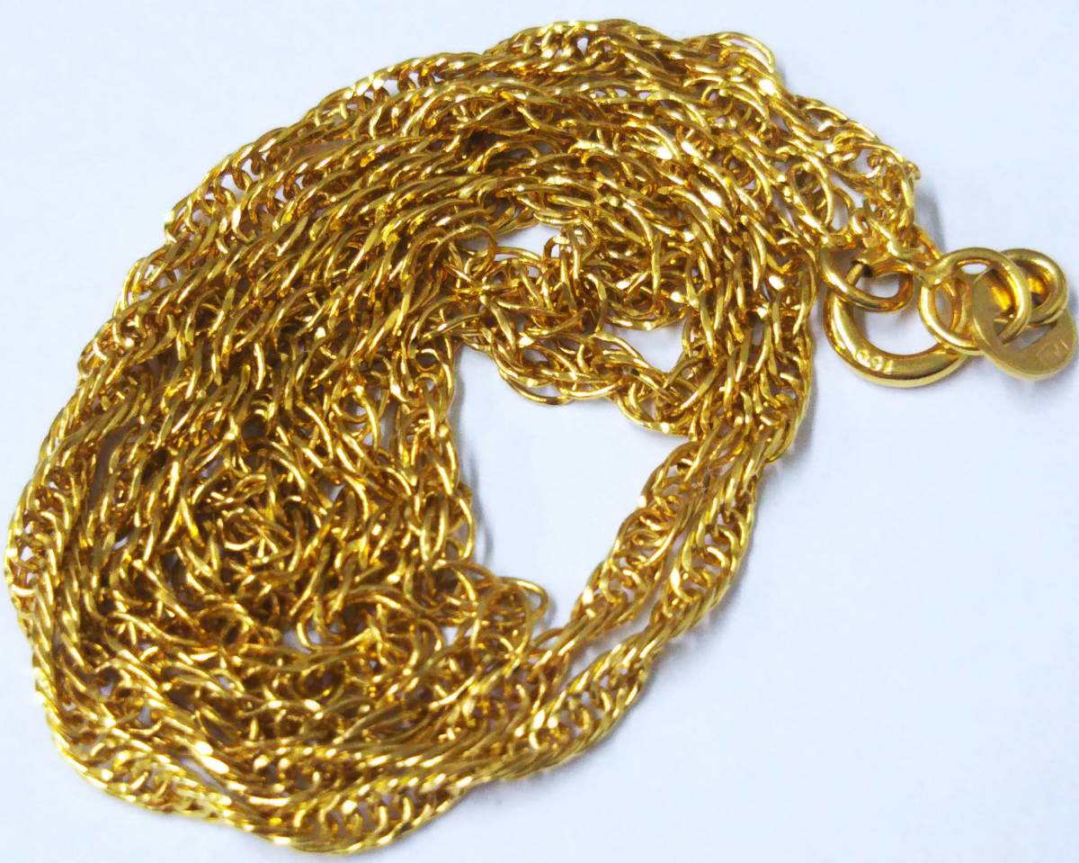 [ cleaning settled ]K18 gross weight approximately 4.0g approximately 44cm twist design chain Gold necklace 