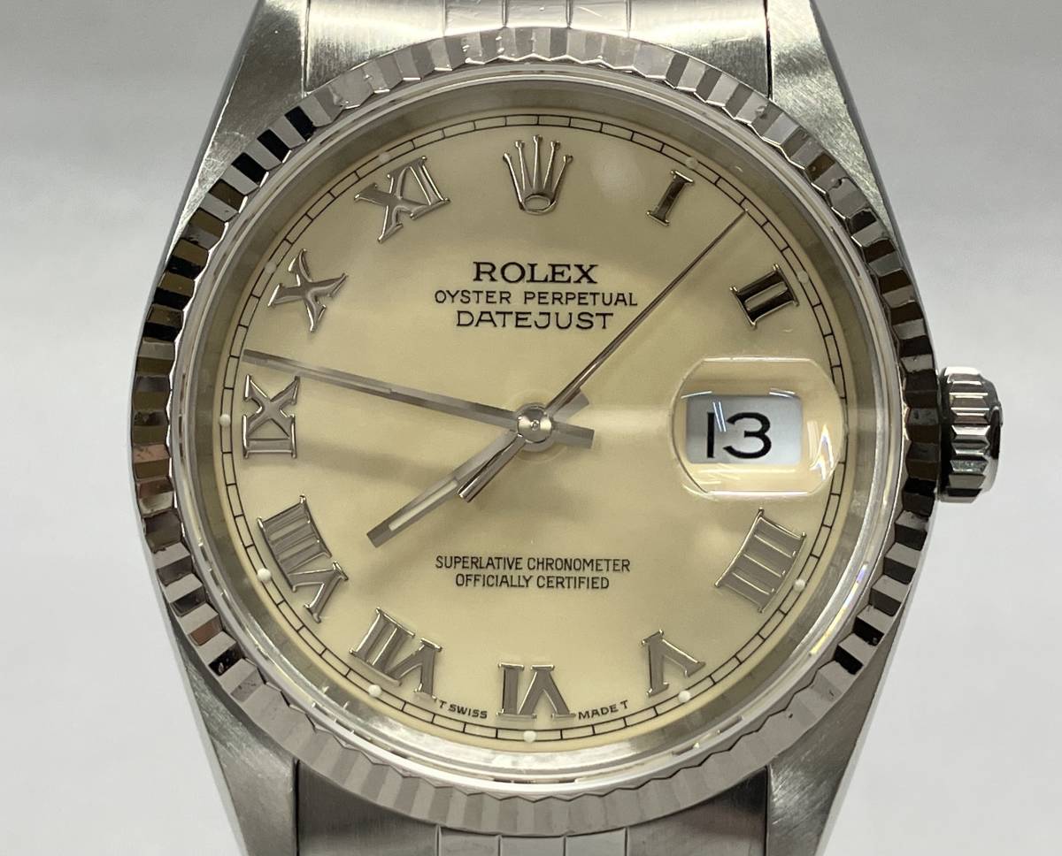 ロレックス ROLEX デイトジャスト DATEJUST 16234 X番 自動巻き サービスカード付 メンズ_画像1