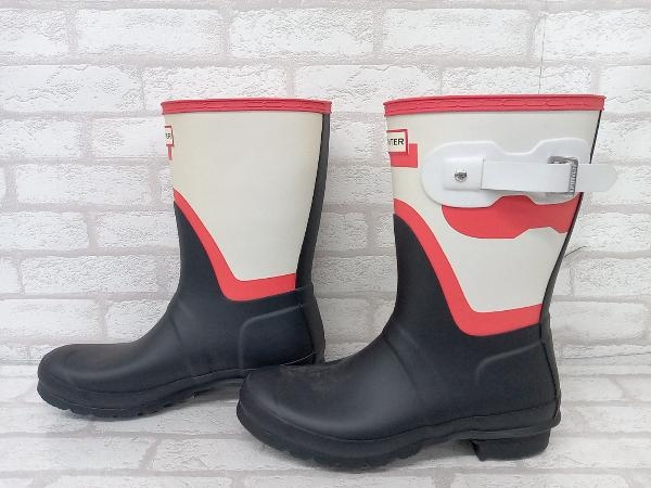 HUNTER Hunter rain boots rain shoes long boots black red men's lady's UK7