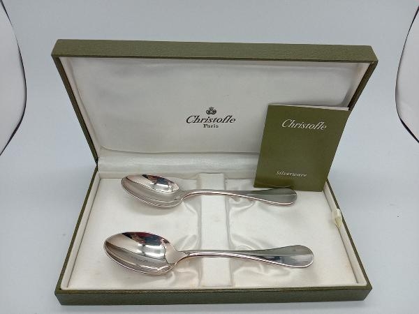 Christofle ティースプーン 2本セット 銀製 SILVERWARE 約13.5cm クリストフル_画像1