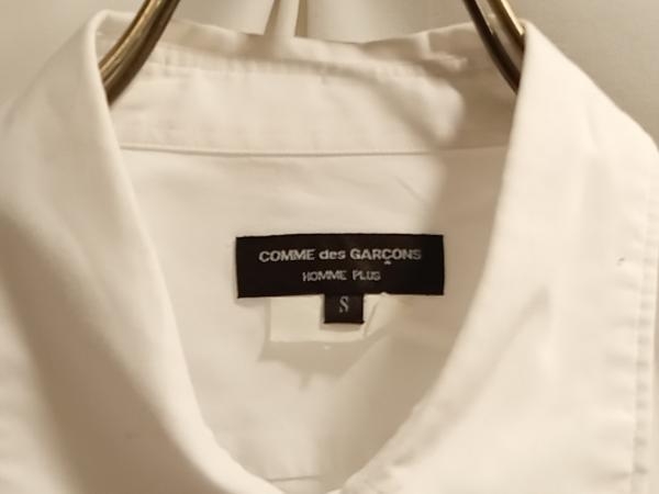 19ss COMME des GARCONS HOMME PLUS ゴムテーピングアシンメトリーシャツ Sサイズ コムデギャルソンオムプリュス 店舗受取可_画像4