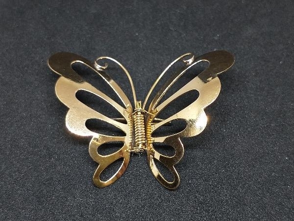 『5年保証』 バタフライモチーフ K18 クリップ 店舗受取可 ゴールド 18金 YG 18K ちょう チョウ 蝶々 4.2g ブローチ イエローゴールド
