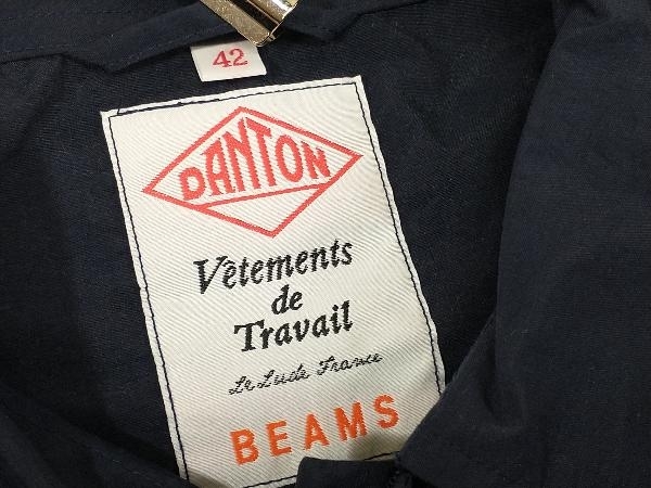 通年 DANTON ダントン ×BEAMS 19S-SL-001 コート ナイロン 42(M) ネイビー(紺)_画像3