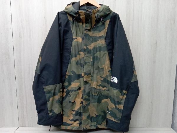 THE NORTH FACE ザノースフェイス マウンテンパーカー サイズXL ブラック×グリーン系 黒 緑系 迷彩 メンズ 春秋_画像1