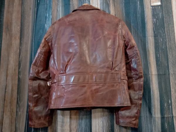AERO LEATHER aero leather 90\'s Horse Hyde leather jacket Brown 36 store receipt possible 