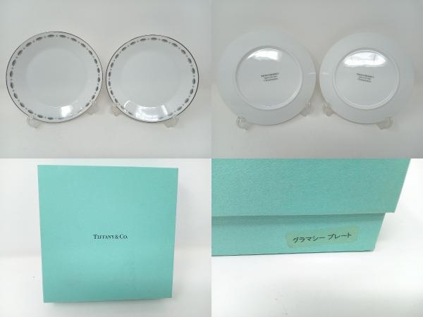 TIFFANY＆Co. ティファニー GRAMERCY グラマシー プレート ペア 2枚セット 直径約18cm 付属品は画像の物が全てです_画像7