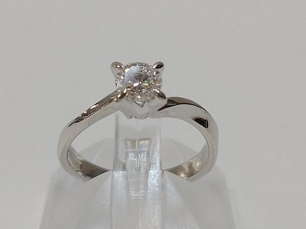 全ての Pt900 ソーティング付 プラチナ 仕上げ済 リング指輪 総重量約3.6g ダイヤモンド(0.39ct) 約9号 プラチナ台