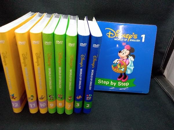 【一部開封済】DVD Disney World of English Step by Step vol.1〜12 ディズニー ワールドオブイングリッシュ ステップバイステップ_画像1