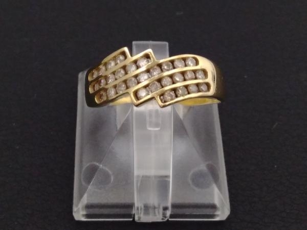 【高知インター店】 K18 #18 D0.5ct 3.4g ダイヤモンドリング 店舗受取可 ダイヤモンド