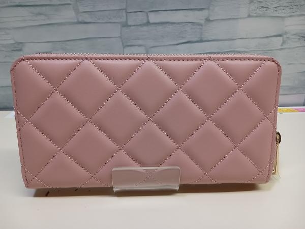 美品 未使用品 TOCCA/トッカ/PVTZSW0150/PILA LONG WALLET/長財布/ピンク/キルティング/牛革/箱あり_画像3