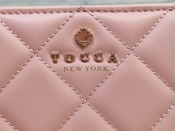 美品 未使用品 TOCCA/トッカ/PVTZSW0150/PILA LONG WALLET/長財布/ピンク/キルティング/牛革/箱あり_画像5