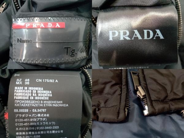 PRADA プラダ 02T-00462511 ジャンパー リバーシブル ブラック 46 店舗受取可_画像6