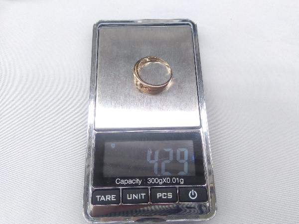 K18 イエローゴールド ＃15 D0.12ct 4.29g リング アクセサリー 指輪