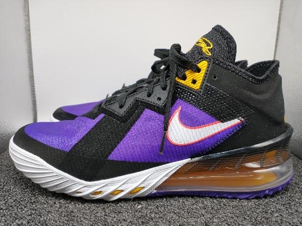 【箱付き】NIKE ナイキ LEBRON XVIII LOW レブロン18 スニーカー バスケ CV7562-003 サイズ27cm パープル×ブラック 紫 黒_画像3