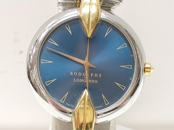 【ジャンク・非可動品】 LONGINES ロンジン ロドルフ クォーツ ネイビー文字盤 腕時計
