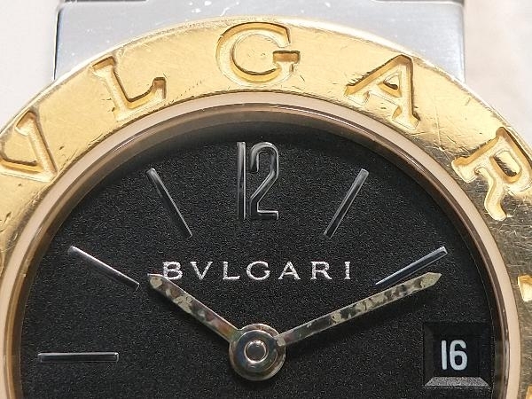 BVLGARI ブルガリ ブルガリ コンビ BB23SG デイト 18KYG×SS ブラック文字盤 レディース クォーツ 腕時計 Qz 店舗受取可_画像5