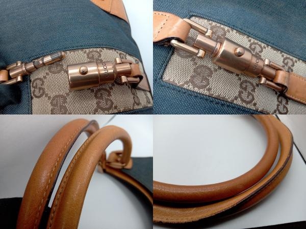 GUCCI トートバッグ GGキャンバス × レザー × デニム 124407 1781_画像7