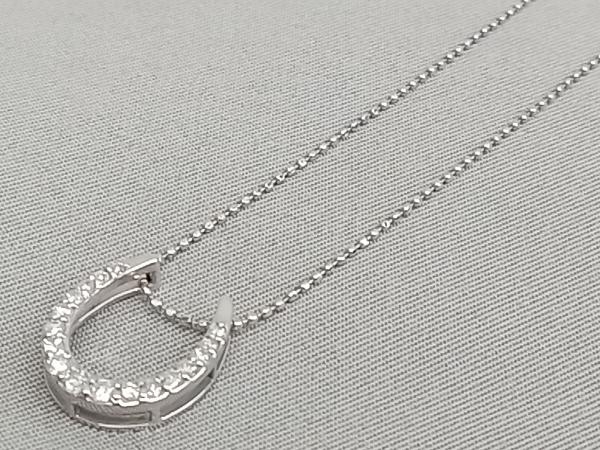 【感謝価格】 K18WG ホワイトゴールド アクセサリー ネックレス 2.2g D0.20ct 40cm ホワイトゴールド
