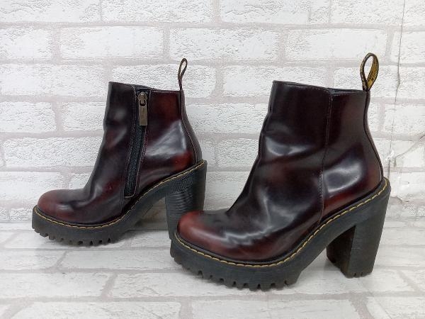 Dr.Martens ドクターマーチン チャンキーヒール ショートブーツ サイドジップ ヒール チェリーレッド レディース UK3 約22cm_画像2