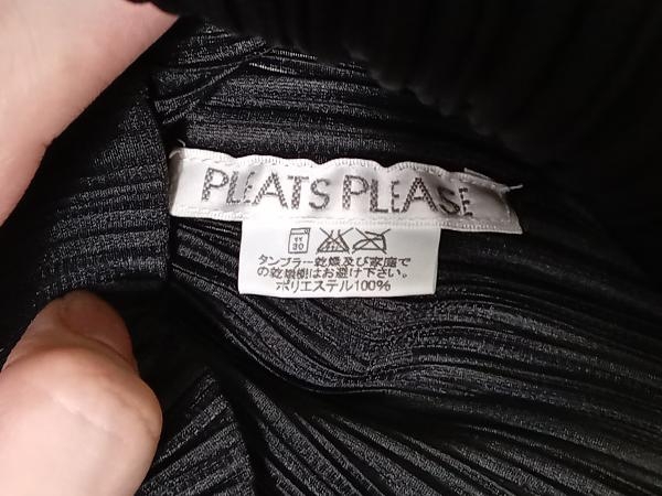 PLEATS PLEASE ISSEY MIYAKE プリーツプリーズイッセイミヤケ PP05-JK004 プリーツカットソー ブラック サイズSの画像3