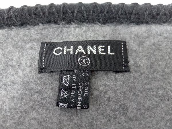 CHANEL シャネル 大判ストール ロゴ グレー 小物 店舗受取可_画像5