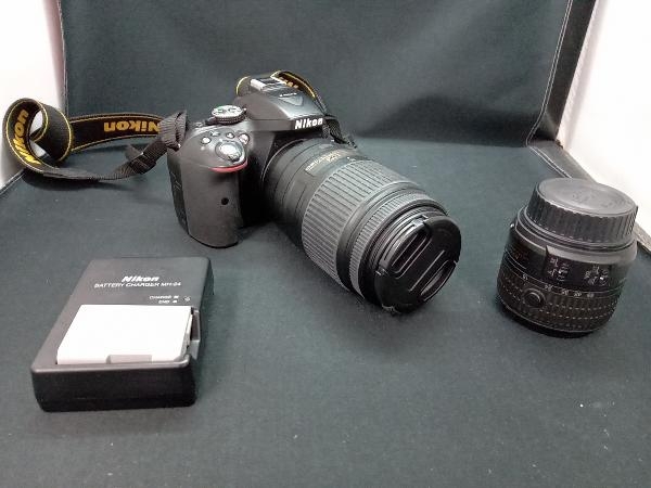 現状品 Nikon D5300 D5300 ダブルズームキット (ブラック) デジタル一眼_画像1