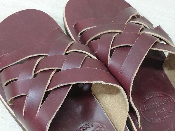 夏 THE SANDALMAN×JOURNAL サンダルマン×ジャーナルスタンダード レザーサンダ CHROMEXCEL WEAVE Vibram 28cm ボルドーの画像6