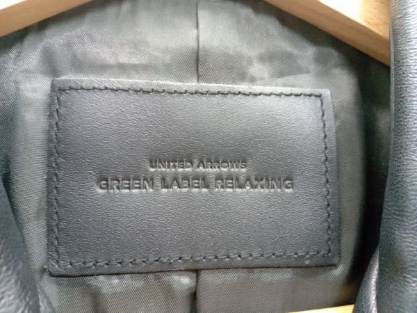 UNITED ARROWS GREEN LABEL RELAXING ユナイテッドアローズ シングルライダースジャケット レザー 牛革製 サイズ38 ブラック 黒 レディース_画像3