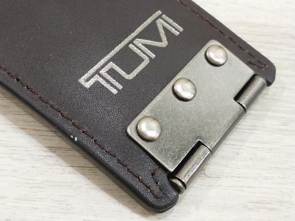 通年 TUMI トゥミ ネームタグ ラゲージタグ 本革 ブリーフケース ダークブラウン_画像6