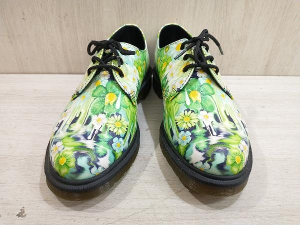 通年 Dr.Martens ドクターマーチン ドレスシューズ ブーツ AW006 SI11Q 花柄 3ホール UK8 28cm グリーン系色_画像2