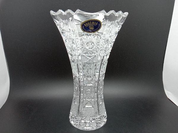 ボヘミアガラス フラワーベース 花瓶 BOHEMIAN GLASS クリスタル_画像2