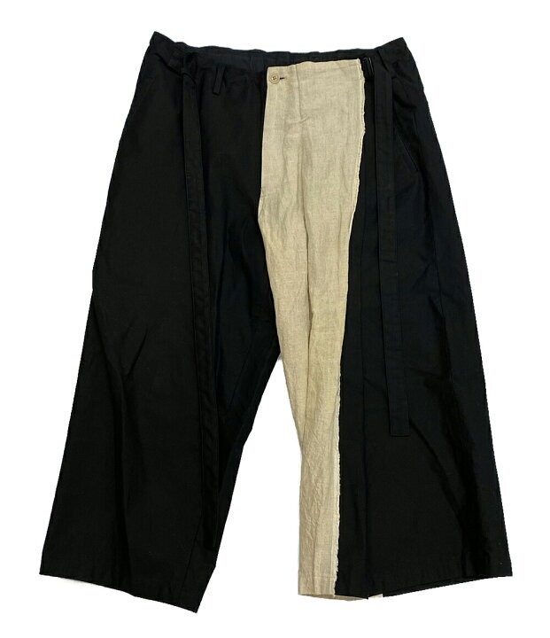 Y’s BANG ON 2WAY WRAPWAIST PANTS ラップパンツ コットン リネン ツーウェイ S YW-P70-875 ワイズバングオン 店舗受取可_画像3