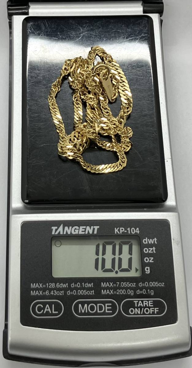 K18 デザインネックレス 43cm 10.0g 18金 ネックレス_画像5