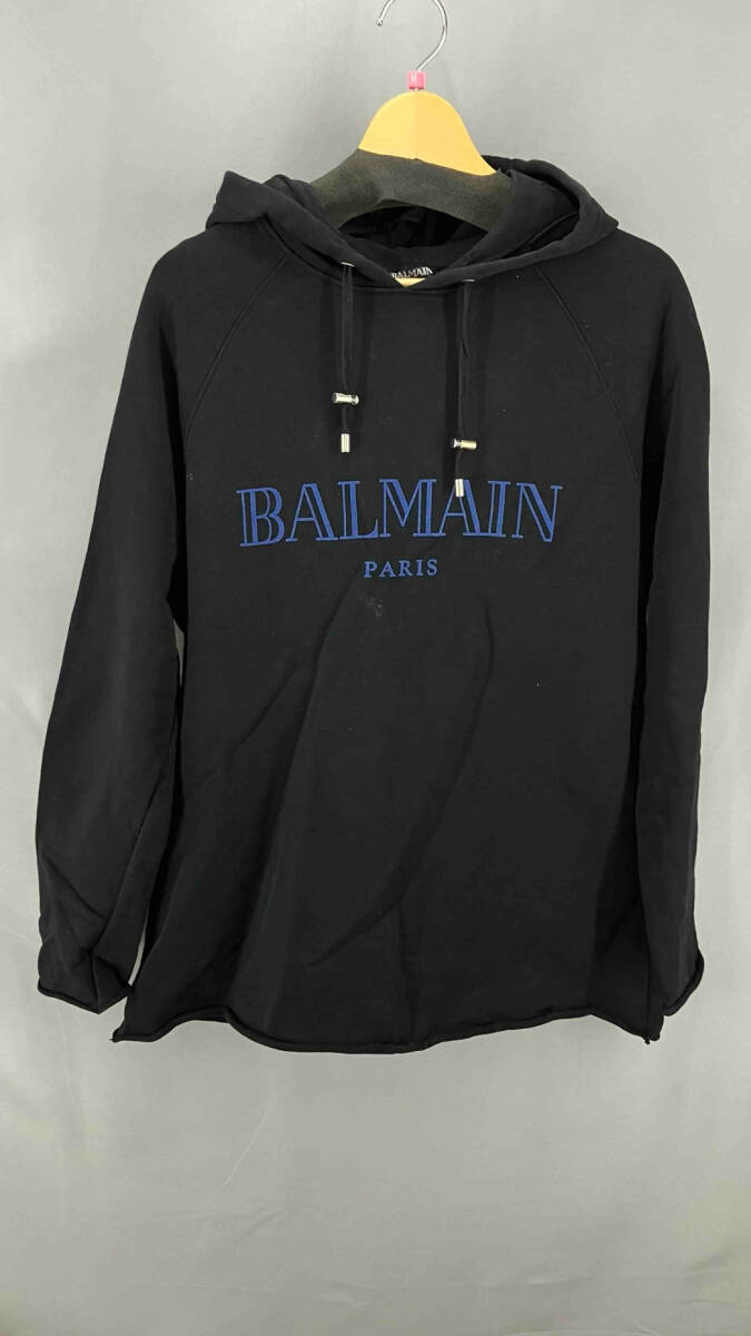 ★ BALMAIN バルマン フーディー パーカー RH132391063 メンズ Mサイズ ブラック 通年