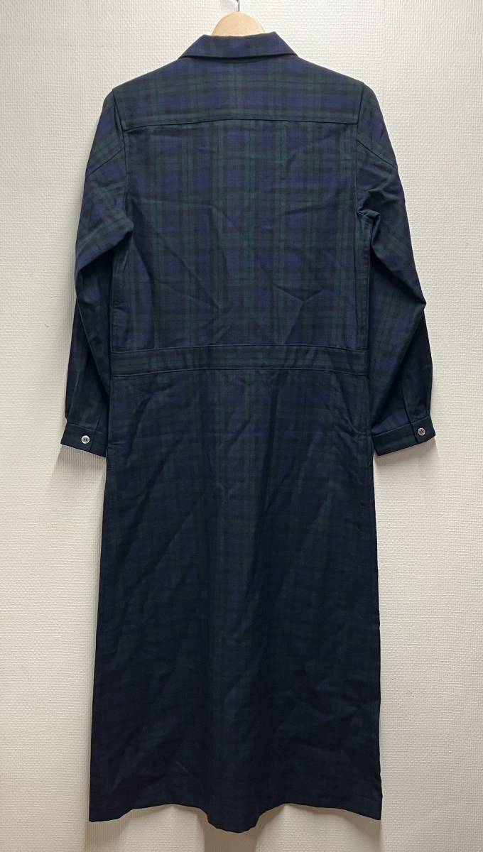 tricot COMME des GARCONS トリコ コムデギャルソン 長袖ワンピース ブラックウォッチ チェック T0-040280 AD1998 ウール 日本製_画像2