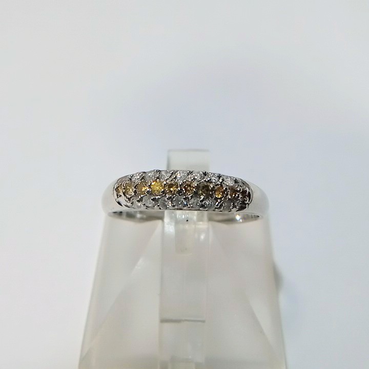 【プラチナリング】Pt1000／ダイヤ0.30ct ／＃13／3.6g リング_画像1