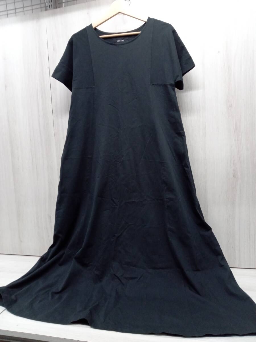 LEMAIRE ルメール 半袖 ワンピース TEE-SHIRT DRESS Tシャツドレス Sサイズ ブラック 店舗受取可_画像1