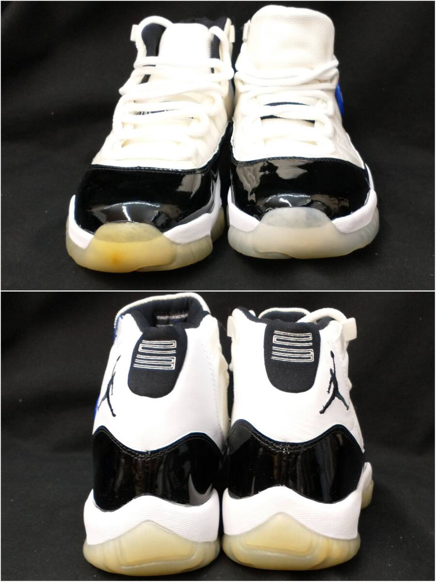 [未使用] NIKE AIR JORDAN 11 RETRO AJ11 DARK CONCORD ジョーダン ダーク コンコルド 27cm 2000年製 白 黒 136046-101 当時物 店舗受取可_画像3