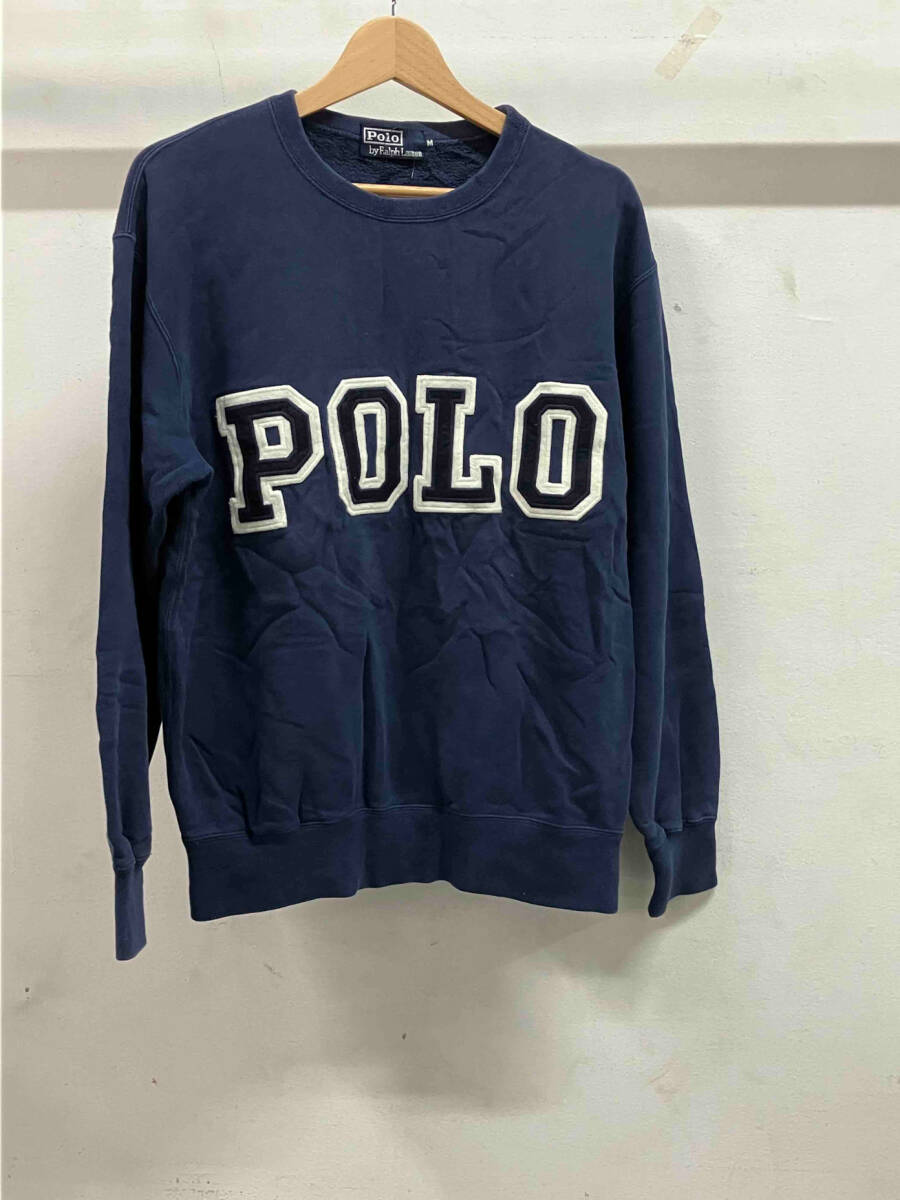 POLO RALPH LAUREN ポロ ラルフローレン ナイガイ ワッペン デカロゴ 90s スウェット サイズM_画像1