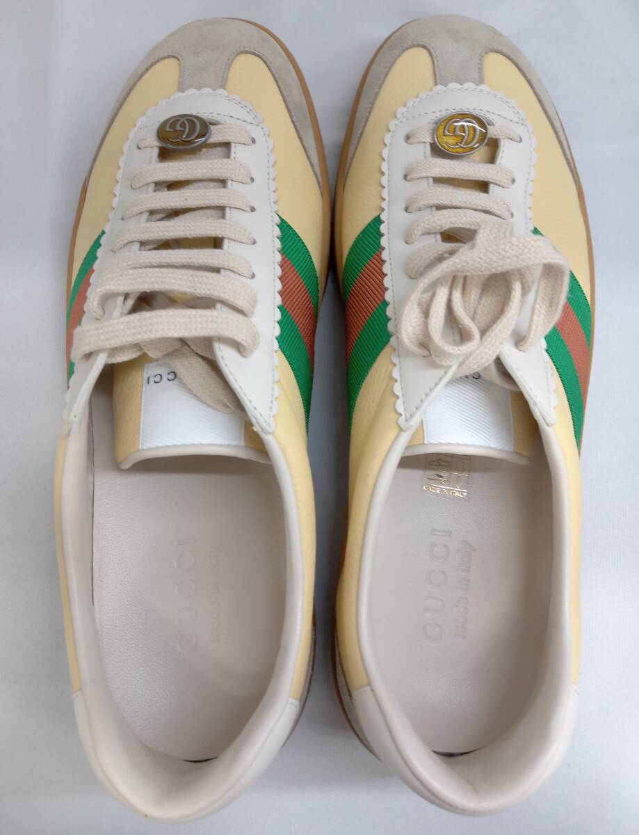 箱付き GUCCI グッチ 521681 サイズ:9.5 ジャーマントレーナ スニーカー_画像4