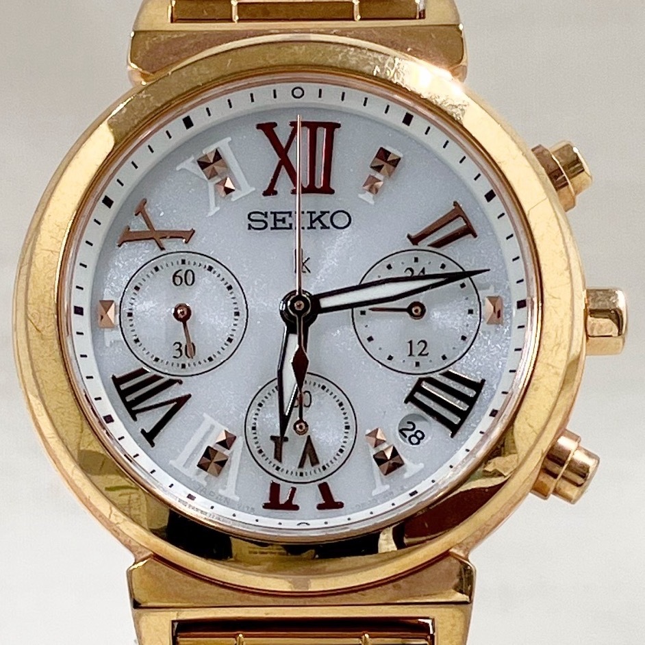 SEIKO セイコー LUKIA ルキア V175-ODRO ソーラー 箱有 腕時計