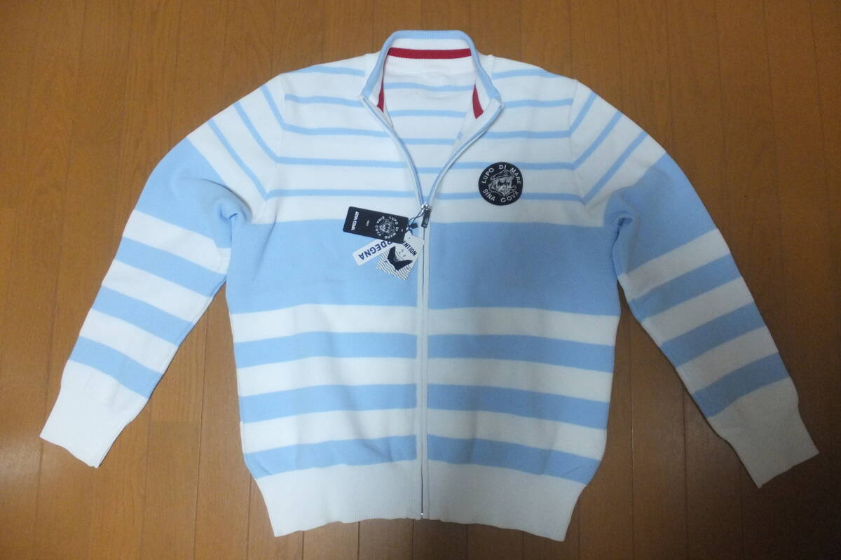  new goods / custom goods tax included :Y36,300. goods [sinakoba long sleeve half Zip up sweatshirt L size ] white color × light light blue jacket SINA COVA