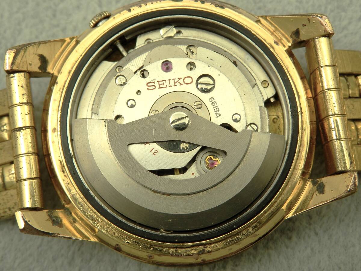 Seiko Sports Matic 21ｊ 6619Ａ ＡＴ 腕時計 約86ｇ 稼働現状品 売り切りの画像8