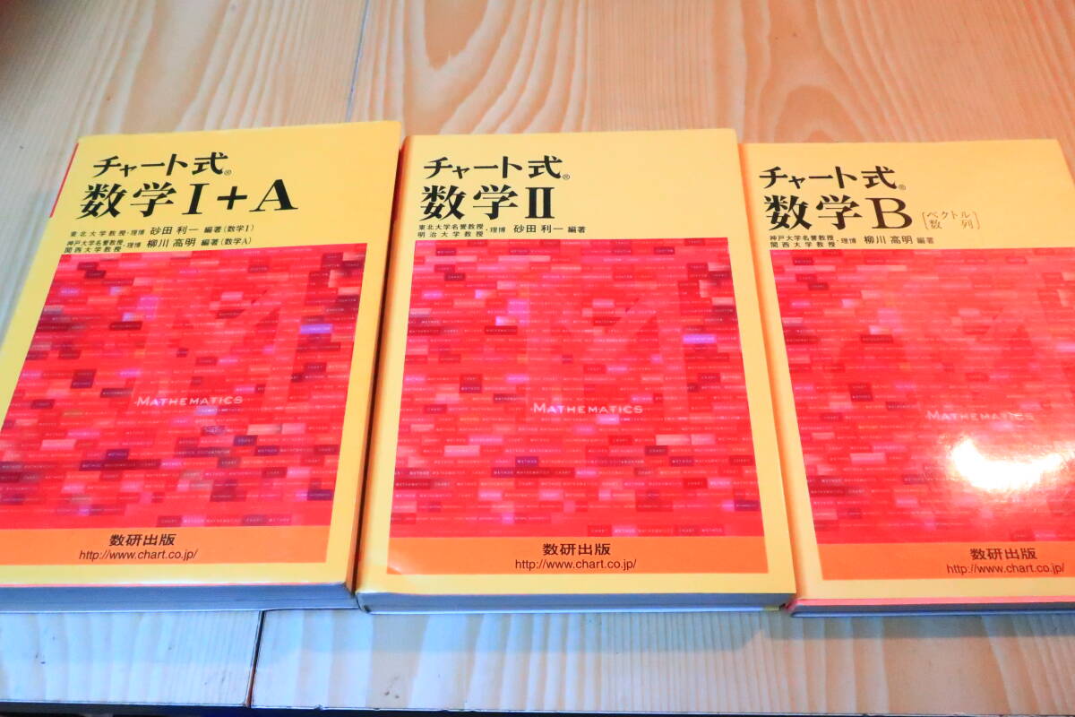 チャート式　数学Ⅰ+Ａ・数学Ⅱ・数学Ｂ　3冊セット　数研出版