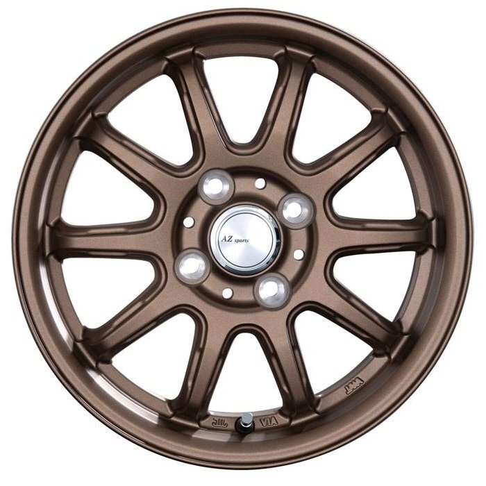 高級感抜群ブロンズ 軽自動車用14インチホイールタイヤセット RC10 BR 14-4.5 155/65R14 N-BOX スペーシア タント 安心JAWA認証ホイール_画像2