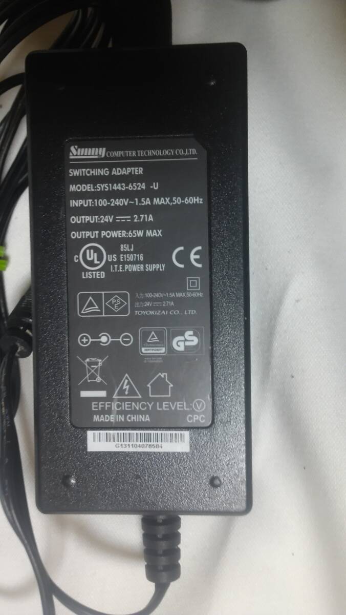 ●Sunny AC ADAPTER SYS1448-6524_画像2