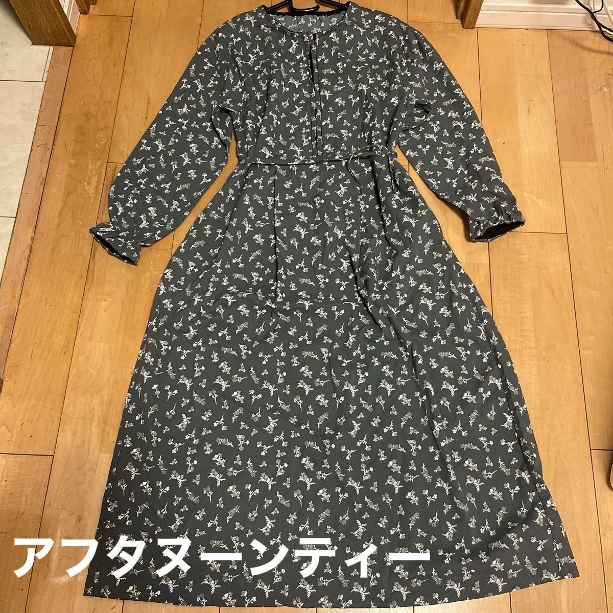 美品　アフタヌーンティー　花柄ワンピース