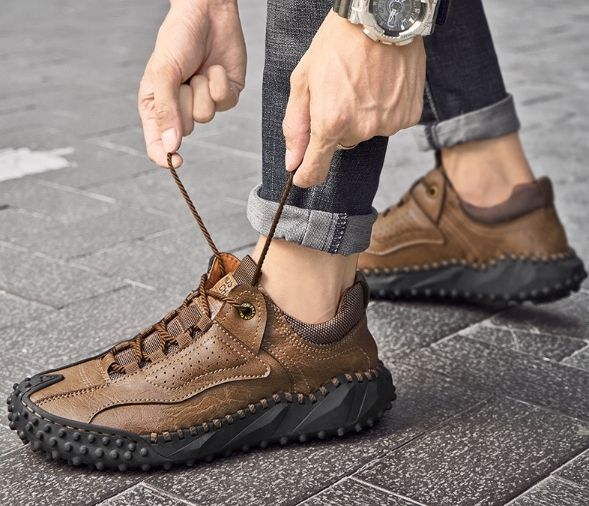  прогулочные туфли джентльмен обувь мужской кожа обувь натуральная кожа ботинки очень красивый товар спортивные туфли уличный легкий вентиляция кемпинг хаки 29.0cm размер 