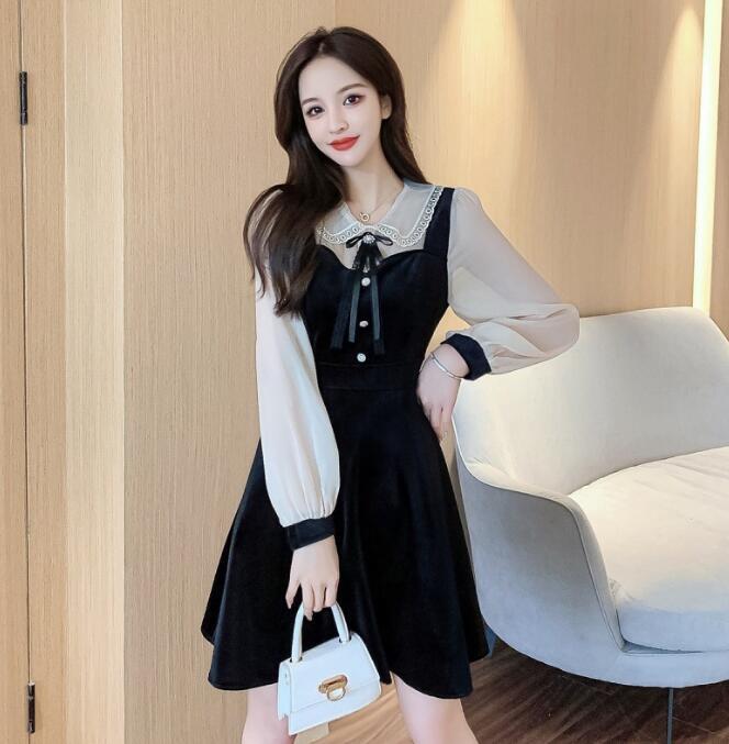  new goods unused costume play clothes woman Vintage bell bed lantern sleeve dress high waist party dress elegant S size selection possible 